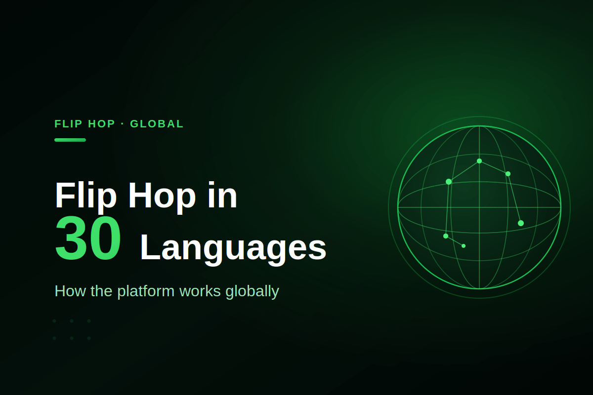 Flip Hop in 30 Languages — How the Platform Works Globally